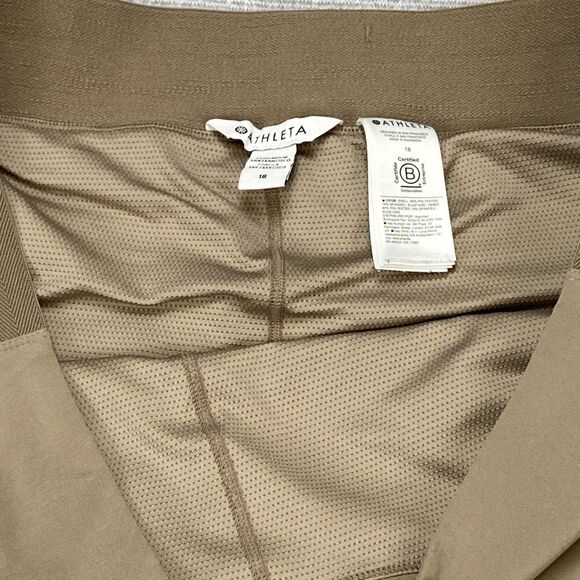 Athleta Skort Womens Sz 18 Classic Taupe Tan Golf Tennis Pickle Ball Skorts - Picture 13 of 16